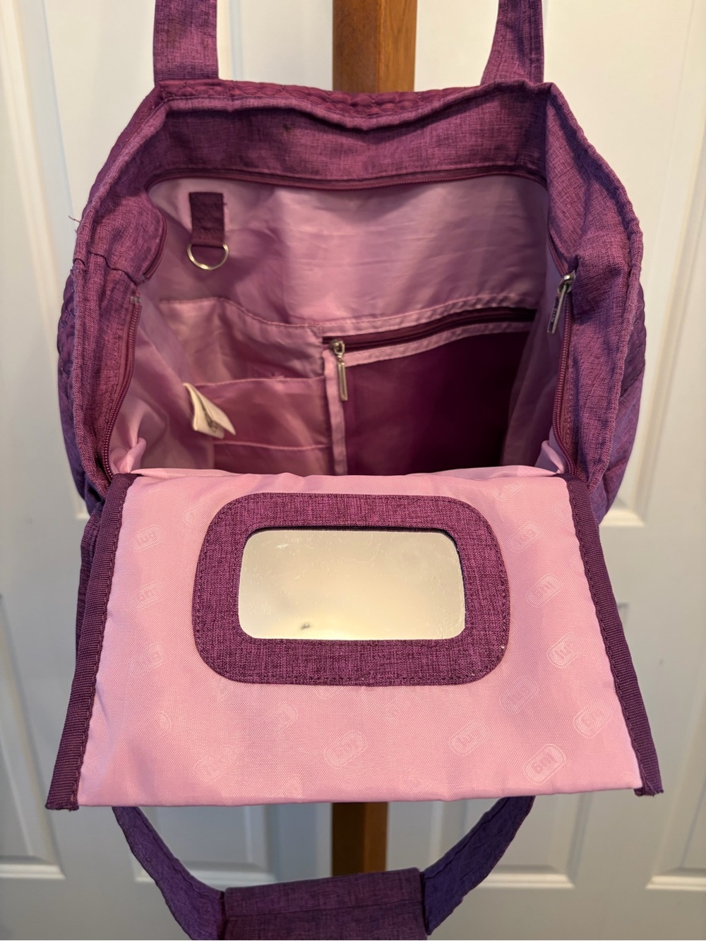 lug Original Puddle Jumper Travel Tote in Heathered Plum - Picture 9 of 16